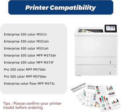 507A Black CE400A Toner Cartridge, Replacement Compatible for HP 507 507X CE400X for HP Laserjet 500 Color m551 m551dn m551n m551xh m570dn m570dw m575c m575dn m575f Printer (1-Pack)