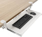 AX WABER Keyboard Tray Under Desk Pull Out with Extra Sturdy Adjustable C Clamp Mount System, 27.3 (32.5 inch Including Clamps) x 11 Inch Slide-Out Platform Computer Drawer for Typing, Black,AX01WB01