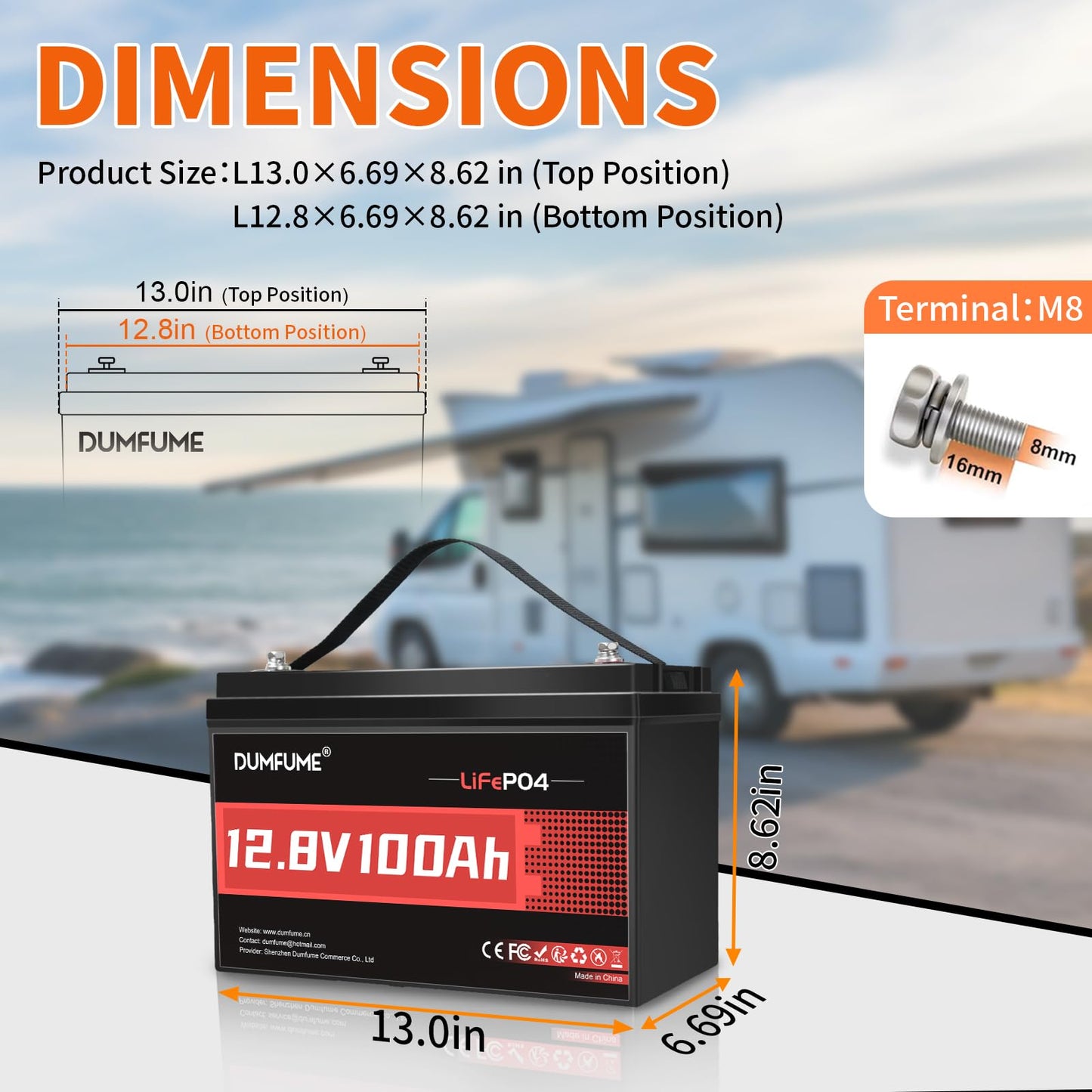 2 Packs 12V 100Ah LiFePO4 Lithium Battery, Built in 100A BMS, 1280W Power Output, Up To 6000+ Cycles, Ideal For RV, Solar Off-Grid Systems, Home Energy Storage