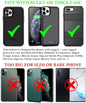 AH Military Grade Nylon Cell Phone Belt Holder for Men Horizontal Pouch Carrying Clip for [iPhone 6 6S 7 8 X XR XS 11 12] iPhone 11 Moto Droid x Holster PRO S8 S9 S7 S20 fits Otterbox or Thick Case
