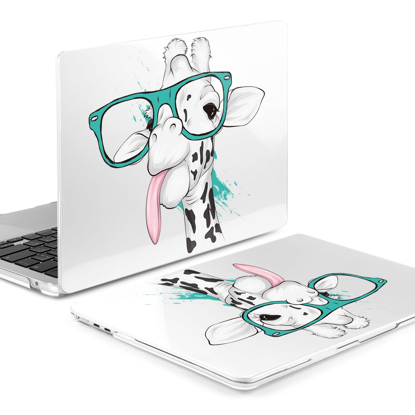 MEEgoodo for M5/M4/M3/M2 MacBook Air 15 inch Case 2026 2025 2024 2023, Case Fit Model (A3448/A3241/A3114/A2941) for MacBook Air 15.3 inch, Funny Giraffe