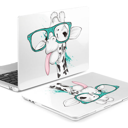 MEEgoodo for M5/M4/M3/M2 MacBook Air 15 inch Case 2026 2025 2024 2023, Case Fit Model (A3448/A3241/A3114/A2941) for MacBook Air 15.3 inch, Funny Giraffe