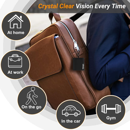 2 Sided Glasses Cleaner & Polishing Cloths,Portable Microfiber Glasses Cleaning Cloth Keychain, Eye Glass Cleaning Cloths with Pouch for Glasses Lenses Screens Cameras iPad iPhone, Mixcolor,4X 6-Inch