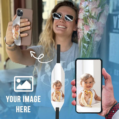 Phone Grip Strap - Reversible Finger Holder for Phone Back, Customizable Anti-Slip Design, Wireless Charging Compatible Detachable Holder for iPhone - Color