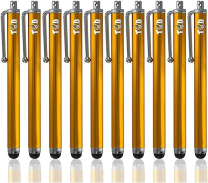 TCD 10-Pack Stylus Pen Set – Universal Capacitive Pen for iPad, iPhone, Tablet, Laptop – Premium Thick Rubber Tip Styluses for All Touchscreen Devices, Coral