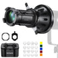 NEEWER Spotlight Snoot with 40° Projection Lens, Adjustable Focus, 16 Metal Gobos 5 Color Gels, Bag, Conical Snoot for Bowens Mount LED Continuous Output Lighting Studio Video Light Up to 300W, LS-38