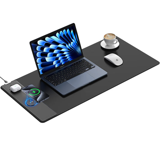 Mouse Pad with 15W Wireless Charging, 31.5"x11.81" XL Large Desk Mat