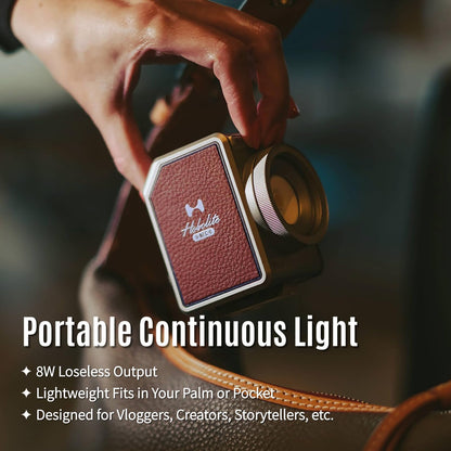 Harlowe Micro Portable Led Light for Photo and Video Recording 8W Bi-Color 2700K-6500K CRI/TLCI 96+ Soft Fill Lighting Kit for Studio and Travel Creators Micro Creator Kit