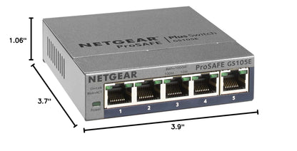 NETGEAR 5-Port Gigabit Ethernet Easy Smart Managed Switch (GS105Ev2)