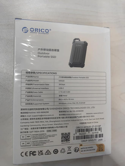 ORICO 2 TB External SSD Docking Station, SSD Expansion + Hub Extension, Up to1000MB/s, 10-in-1 USB C HUB with Internal SSD, Support 4K@60Hz HDMI Display, 100W PD, Ethernet, SD/TF, Mac Mini - SJ10