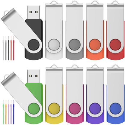 FEBNISCTE Memory Stick 1GB USB Flash Drive Bulk 10 Pack - Bulk 1 GB USB 2.0