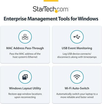 StarTech.com Universal USB4 & Thunderbolt 4 Docking Station, Quad Display on Windows, Dual Display on MacBook, HDMI DP Dock with 98W Laptop Charging