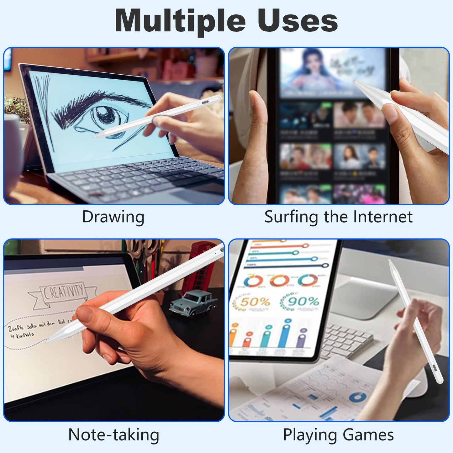 COO Universal Active Stylus Pen for iOS, Android & Samsung Touch Screens