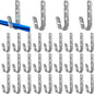 OMISTAR 50 PCS Cable Support J Hooks, 3/4 in Cable Management Brackets, Heavy Duty Galvanized Iron Wire Hooks for Network Cables, Fiber Optics, Rust-Resistant for Outdoor Use
