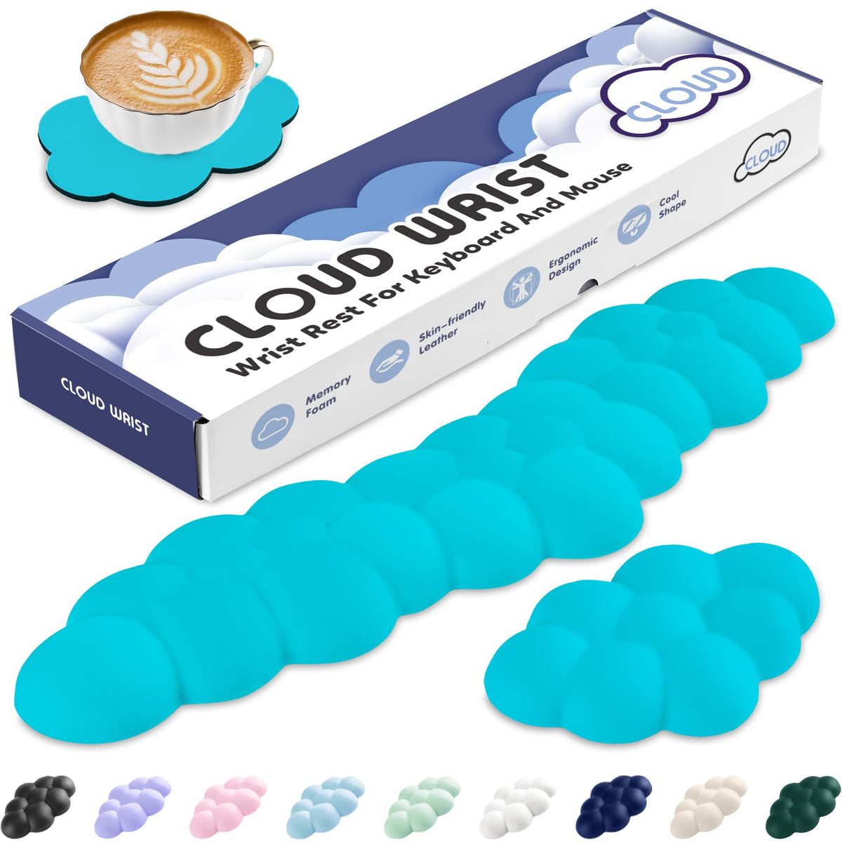 Sushret Cloud Wrist Rest for Keyboard and Mouse, Cloud Keyboard Wrist Rest