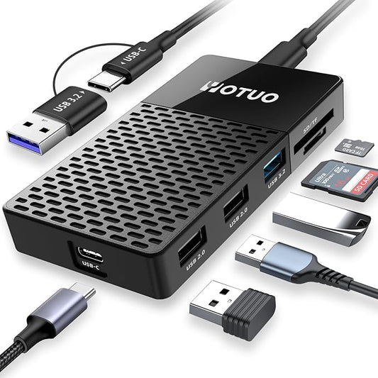 3 in 1 Portable SSD 500GB, Up to 1050MB/s, USB-C External Solid-State Drive with Multi-Port USB 3.2 Hub, SD/TF Card Reader. Docking Station with PC/Mac/laptop/iPhone 17/Windows/Android/Linux/iOS