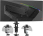 Gas Spring Monitor Arm 32 Inch,Adjustable Single Monitor Desk Mount with Swivel/Tilt/Rotation,Computer Monitors Stand Holder with Clamp/Grommet Mounting Base, VESA Mount Bracket