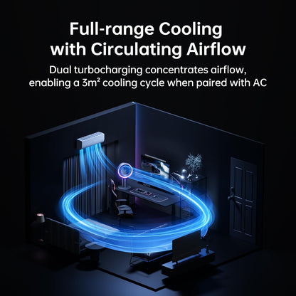 JISULIFE 3-in-1 Table Fan Pro3:Desk Fan with H11 Air Purifier and RGB Light