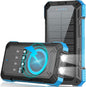 Solar Charger Power Bank 49800mAh Wireless Portable Phone Charger, 22.5W QC3.0 Fast Charging Built in 4 Cables with USB C 6 Outputs & 2 Inputs for Cell Phone