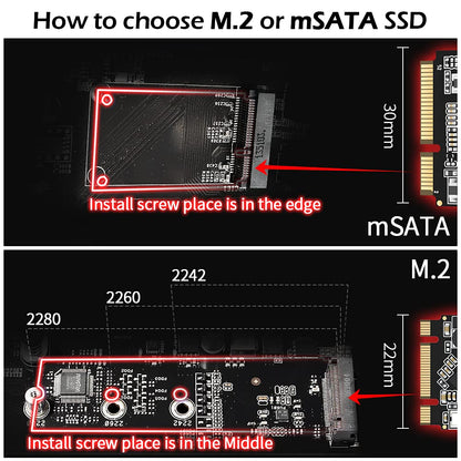 Dogfish mSATA SSD 64GB 3D NAND MLC SATA III 6 Gb/s, mSATA (30x50.9mm) Internal Solid State Drive - Compatible with Desktop PC Laptop - (MSATA 64GB)