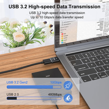 ENVEL 𝟒𝐏𝐚𝐜𝐤 𝐔𝐩𝐠𝐫𝐚𝐝𝐞𝐝 USB C to USB Adapter, 10 Gbps Type-C Male to USB3 Female OTG Converter, Compatible with Apple iWatch iPhone 17 16 15 Galaxy S24 iPad Air 4 5 Mini 6