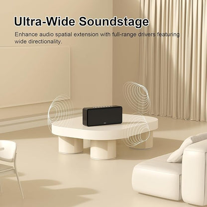 DOSS SoundBox XL Bluetooth Speaker with Subwoofer, 32W Loud Sound with Booming Bass, Dual DSP Technologies, 10H Playtime, USB-C, TWS, 2.1 Audio Channel for Home, Indoor and Office - Upgraded