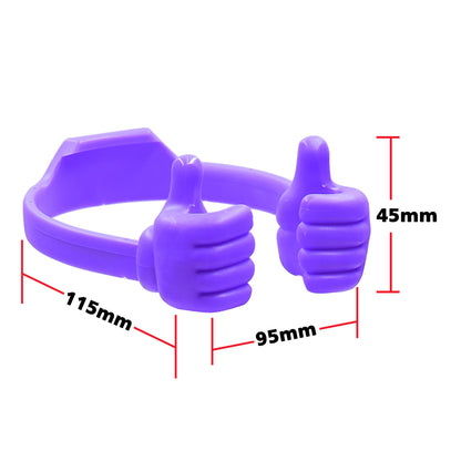 Honsky Thumbs-up Cell Phone Stand Holder, Tablet Stand Cradle for Desk Desktop Smartphone Cellphone Mobile Phone Tablets, Universal Adjustable Flexible, Purple