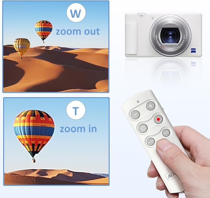AODELAN Wireless Camera Remote Control,Shutter Release Compatible with Sony ZV-E10, FX3,A1,a6100, a6400, a6600, a7C, a7 III, a7R III, a7R IV, a9, DSC-RX0 II, DSC-RX100 VII, ZV-1; Replace Sony RMT-P1BT