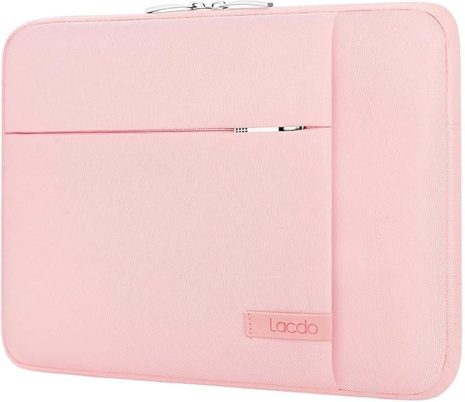 Lacdo 13 inch Laptop Sleeve Case for 13 inch New MacBook Air M4 A3240 2025, M3 A3113, M2 A2681, M1 A2337 | 13" MacBook Pro M2/M1 A2338 A2251 A2289 | 13" iPad Air M3/iPad Pro M4 Computer Bag, Pink