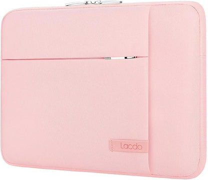 Lacdo Laptop Sleeve Case for 15 inch New MacBook Air M4 A3241 2025, M3 A3114, M2 A2941 2024-2023, 15 inch MacBook Pro A1990 A1707, Dell XPS 15 Plus Computer Case Bag with Accessory Pocket, Pink