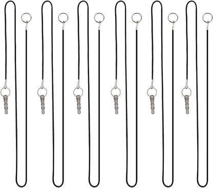 The Friendly Swede Micro-Knit Stylus Pen for Touchscreen — 6-Pack Hybrid Fiber Tip Universal Capacitive Stylus Pen for iPad; Lanyards & Cleaning Cloth - Silver/Aqua Blue/Green/Dark Blue/Yellow/Black