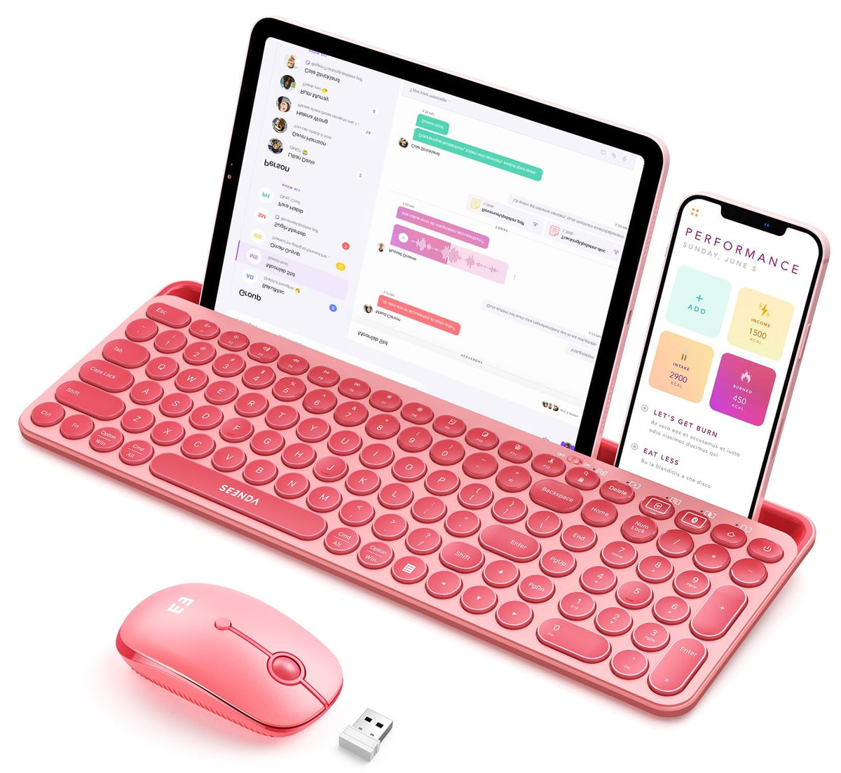 seenda CTU-301 Bluetooth Keyboard and Mouse Combo for iPad,Black