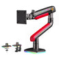 NB Gaming Monitor Arm or for 32 to 60 Inches Screen, Load up to 20 kg, VESA 75/100, RGB-Light, Heavy Duty, Multi Angle Adjustable, Premium Aluminum, Blue