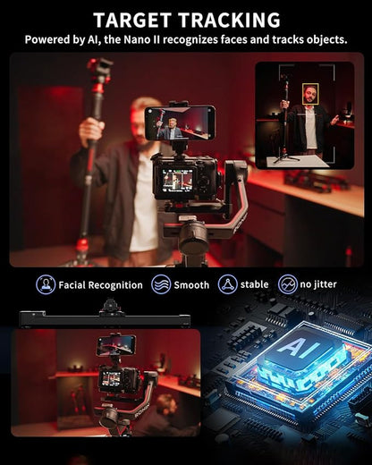 IFOOTAGE Shark Slider Nano II 660,Motorized Camera Slider,Compatible with DJI RS2, RS2Pro, RS3 Pro, RS4, RS4 Pro,Video Stabilizer Rail,Video,Timelapse,Panorama,Stop Motion,Marco,Max.Payload 15.4lbs