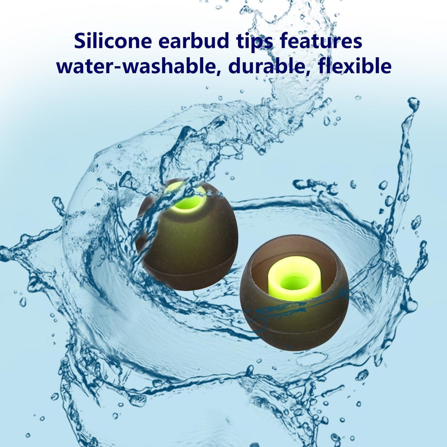 MMYQXI Replacement Earbud Tips Silicone Ear Tips Fit for in-Ear Headphones (Inner Hole 3.8mm -5.1mm) Earbud Replacement Tips 9 Pairs