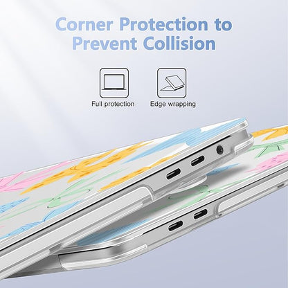for MacBook Pro 16 inch Case 2019 2020 Release Model A2141, Plastic Hard Shell Cover with Keyboard Cover & Screen Protector for MacBook Pro 16 inch with Touch Bar & Touch ID, Colorful Bow