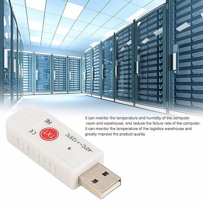 GOWENIC TEMPer2 USB Computer Thermometer Inside Outside,Dual Temperature Sensor Logger, Ambient Temperature Monitoring Data Recorder,Upper Lower Limit Temperature Alarm,for