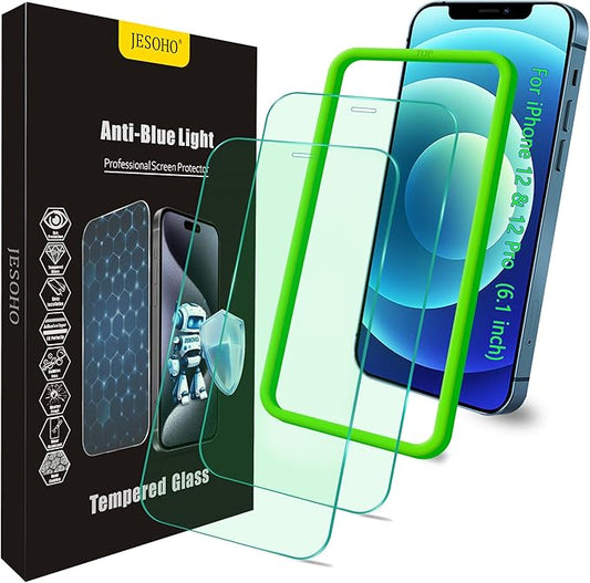 JESOHO Blue Light Screen Protector for iPhone 12 & 12 Pro 6.1 inch