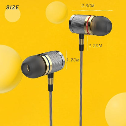 Betron YSM1000 Earphones in Ear Headphones Wired 3.5mm Jack Tangle-Free Cable Case and Noise Isolating Earbuds