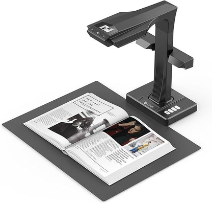 CZUR ET16 Plus Advanced Book & Document Scanner, 2nd Gen Auto-Flatten&Deskew Tech, 16MP Camera, Capture A3, 186 Languages OCR, Convert to PDF/Searchable PDF/Word/Tiff/Excel, Run On Windows&MacOS