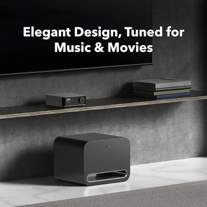 WiiM Sub Pro – 8" 250 W Wireless Smart Subwoofer | AI RoomFit™ Calibration | Wi-Fi 6 & Bluetooth 5.3 | 25 Hz Deep Bass | Works with WiiM Streamers, Amps & Any RCA Sub-Out System | Black