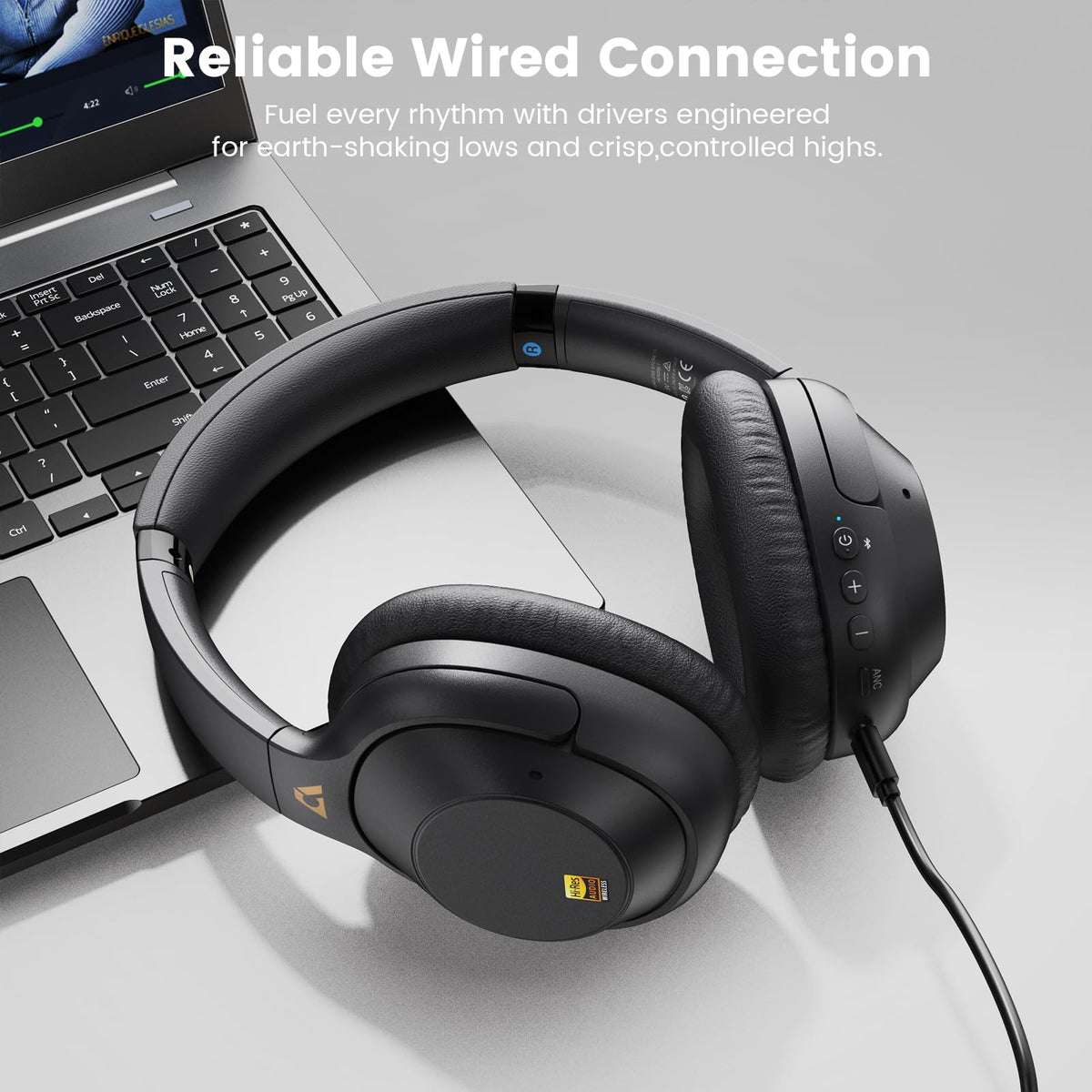 Riibox Y7Pro Hybrid Active Noise Cancelling Headphones for Airplane Travel