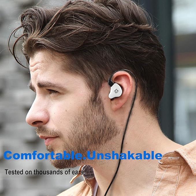 YINYOO KBEAR KS1 in Ear Monitor Bass Earbuds Wired Earbuds,Clear Sound Stereo Headphones, Vocals Forwards High Resolution Noise Canceling Earphones, Dual Magnectic Circuit Dynamic Detachable Cable