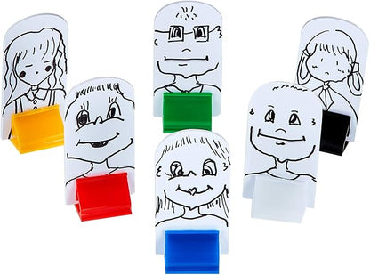 12 Pieces Game Card Stands Multi-Color with 12 Pieces Blank Board Game Board Markers for Party Favor