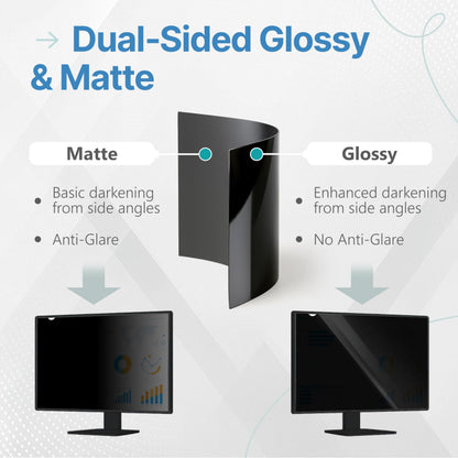 VINTEZ 28 Inch 16:9 Privacy Screen for Computer Monitor and Laptop - Anti Glare Protector Film Blue Light Filter Eye Protection - Computer Screen Privacy Shield, [1 Pack]