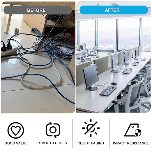 2" White Desk Grommet with Bi-Metal Hole Saw, JTemgle Plastic Cable Hole Cover Computer Table Cord Wire Organizer Caps, Desktop Cord Management for Home Office TV Stands Tabletops, 13 Pieces