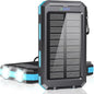 Power Bank 38800mAh Solar Portable Phone Charger with USB-C Fast Charging Battery Pack, with Compass LED Flashlight IP65 Waterproof, Compatible with iPhone, Samsung, iPad, Perfect for Outdoor, Camping
