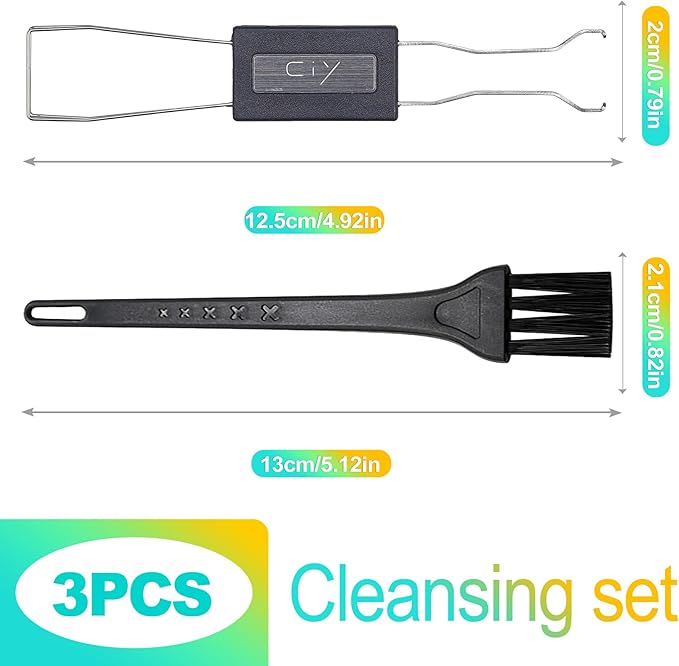 3-Piece Keycap & Switch Puller Tool Kit – Durable Stainless Steel Mechanical Keyboard Keycap Remover with Cleaning Brush (Anti-Rust Design, Ideal for DIY & Maintenance)