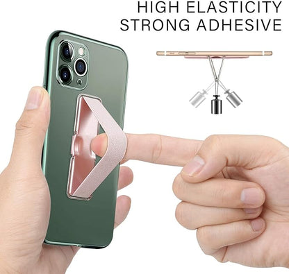 Cell Phone Holder for Hand, CISID Phone Finger Holder Loop Strap Grip with Stand for Phone Suitable for iPhone Samsung and Most Smartphones(Black Black Black Black 4PCS)
