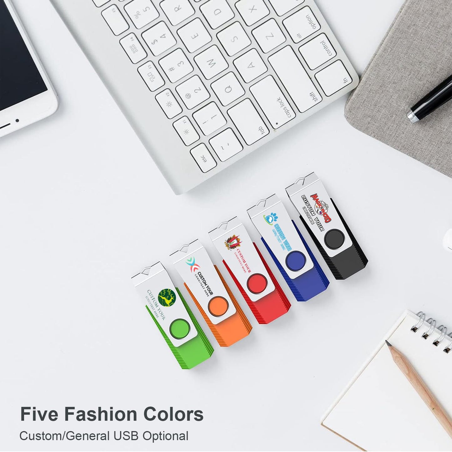 4GB Flash Drive 2 Pack, Wooolken USB 2.0 Thumb Drives Memory Stick